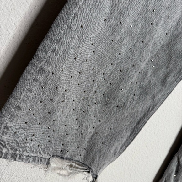 NWT American Eagle strigid super high rise baggy straight gray jeans size 18 - Picture 4 of 6